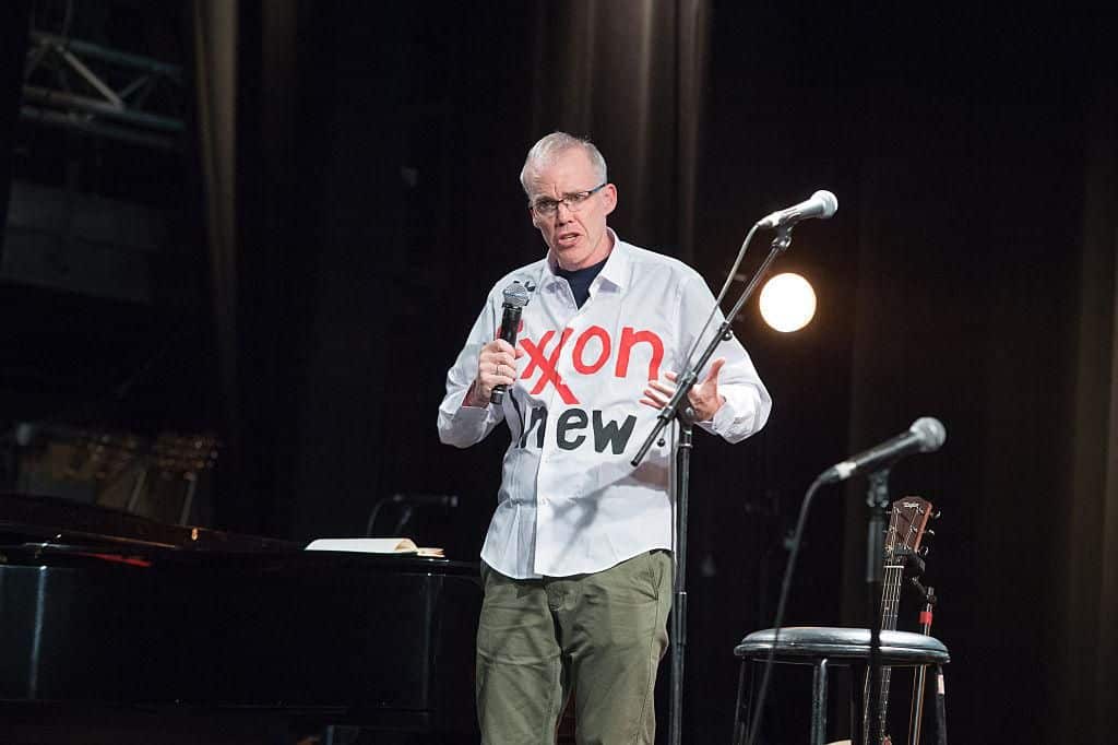 Bill McKibben speaks during Pathway to Paris